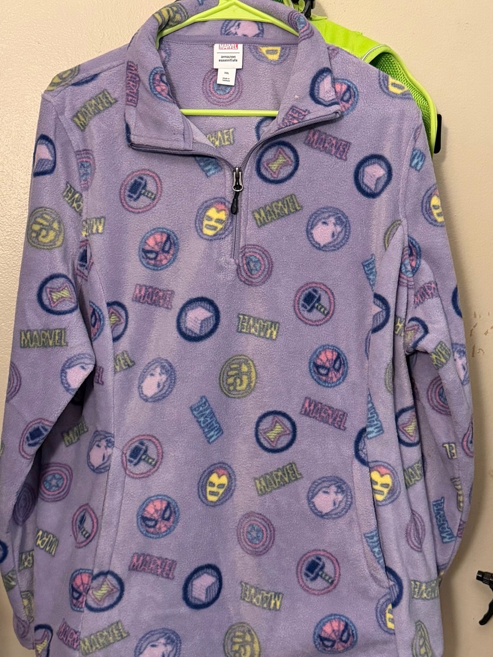 Marvel Purple Quarter-Zip Fleece Pullover